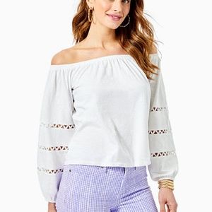 NWT Lilly Pulitzer Off the Shoulder Katt Top - M